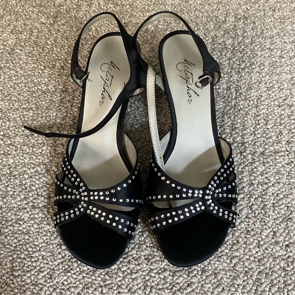 Black sequin shoes Size 7.5